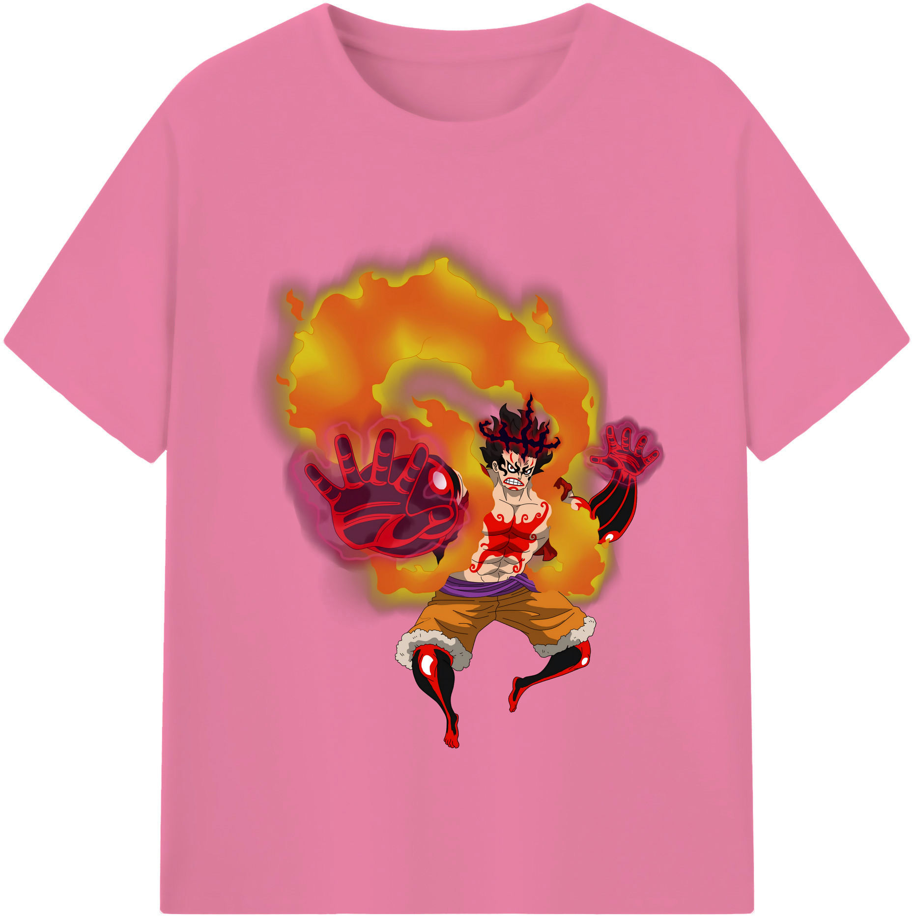ワンピース モンキー・D・ルフィ ONE PIECE Monkey D. Luffy 綿100％半袖Tシャツ（フロントプリント）